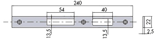 [AC615700] CERRADERO PLANO ACERO CINC.44620-44660