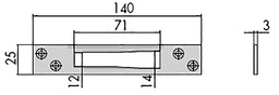 [AC645901] CERRADERO 140X25X3 A.INOX.