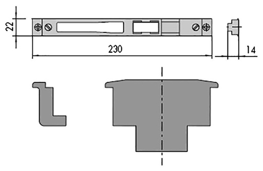 [AC646305] CERRADERO METAL.REG. 230X22X14