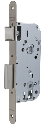 [CE13458RHN] Cerradura embutir 150x77x13 aguja 50 mm. golpe-cuadradillo-condena c.c.70 mm.fte.20x230 redondo niquelado