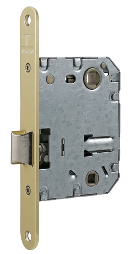 [CE134U5RAE] Cerradura embutir 99,60x74,50 aguja 50 mm. golpe solo-cuadradillo-condena c.c.70 mm.fte.20x165 redondo esmaltado oro