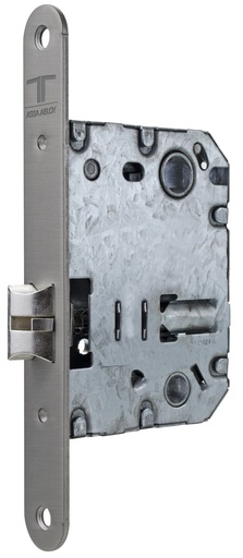 [CE134US5RAI] Cerradura embutir 99,60x74,50 aguja 50 mm. golpe solo silencioso-cuadradillo-condena c.c.70 mm.fte.20x165 redondo inox.