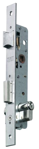 [CE1651] Cerradura embutir entrada 21 mm. rodillo/palanca/llave fte.inox.
