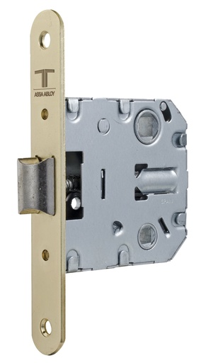 [CE2004U5RHL] Cerradura embutir 70,60x74,50 mm. aguja 50 mm. golpe solo cuadradillo/condena c.c. 47 mm. fte.redondo latonada