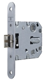 [CE2004US5RHN] Cerradura embutir 70,60x74,50 mm. aguja 50 mm. golpe solo silencioso cuadradillo/condena c.c. 47 mm. fte.redondo níquel