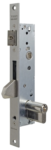 [CE2210BE353AI] Cerradura embutir 174x48 mm.ancho 15 mm. aguja 35 mm. c.c.85 mm.golpe-palanca basculante antipalanqueta acc.llave/cuadradillo fte. recto  a.inox.