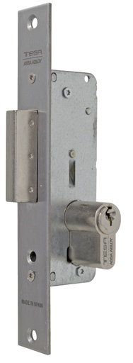 [CE221120AI] Cerradura embutir 174x33 mm. aguja 20 mm. palanca deslizante acc.llave a.inox.