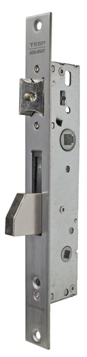 [CE2214300AI] Cerradura embutir 174x43 mm. aguja 30 mm. c.c.85 mm.golpe-palanca basculante acc.condena/cuadradillo fte. recto  a.inox.