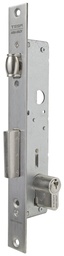 [CE221625AI] Cerradura embutir 174x38 mm. aguja 25 mm. rodillo-palanca deslizante acc.llave-cuadradillo a.inox.