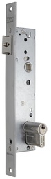 [CE2219353AI] Cerradura embutir 174x48 mm. aguja 35 mm. golpe solo acc.llave/cuadradillo fte. recto s/tancador  a.inox.
