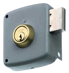 [CE2524PR100I] CER.SOBREP.BOM.RDO.LLAVE SOLA PINT.GRIS 100IZDA