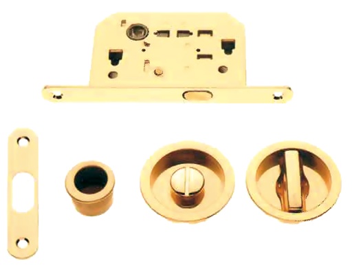 [CET0450L01] Cerradura corredera ag.50+mulet.+uñero dorado
