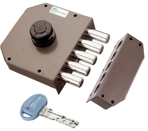 [CS601P8C12I] CERRADURA LLAVE SOLA POMO INT. P8 "C" ESMAL.IZDA