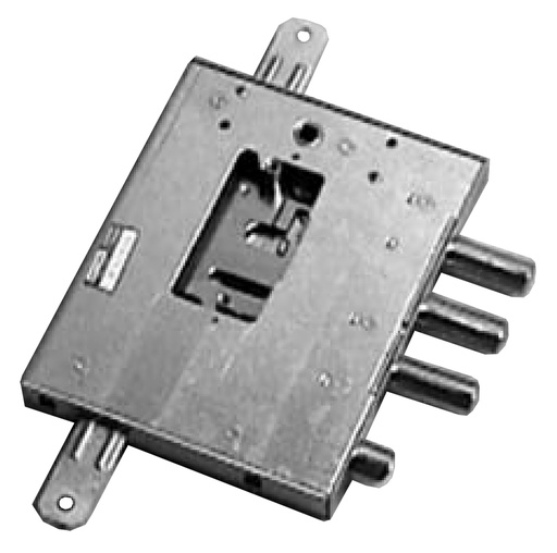 [CS89471NR04I] Cerradura embutir golpe-llave-cuadradillo cc.89 mm. 3 llaves caña 50 mm. 3 bulones cc.37 núcleo COMPACT reforzada caja 162 cincada izda.