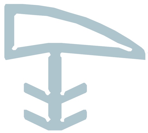 [JU12482] Mtos.junta goma A124K aislar marron