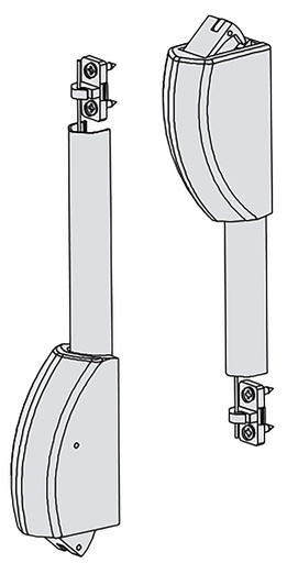 [AC706361] Pareja cierres FAST PUSH-TOUCH alto/bajo L=1240x1000 mm. negro