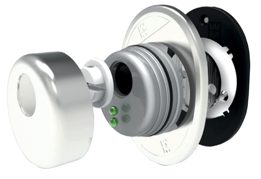 [AC941152520] Escudo Ø 50 "DEFENDER" 3,5 mm. altura 25+embellecedor latón