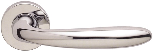 [MA10907RC01] Jgo. manivelas PADOVA plac Ø 50 lisa+placa interna plástico cromo pulido