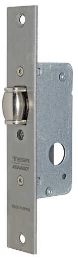 [PI221820AI] Picaporte embutir 80x32 mm. aguja 20 mm. rodillo solo accionamiento por empuje a.inox