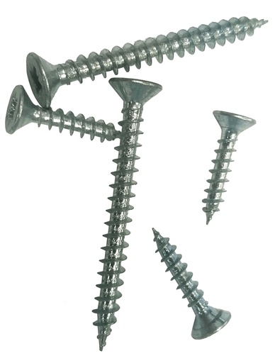 [TATE204019] Tornillo aglomerado cabeza plana CHIP-FIX inox. 4,0x40