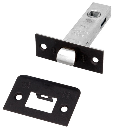 [PI126007] PICAPORTE DOBLE MUELLE CUAD.8 NEGRO 60