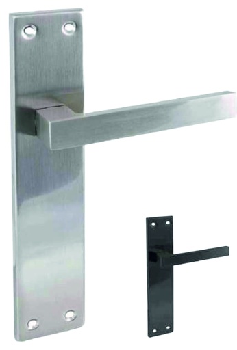 [MA4203] Jgo. manivelas  CUBO placa 240x40 níquel satinado