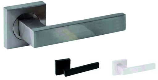 [MA4138] Jgo. manivelas CUBO placa 52x52 níquel satinado