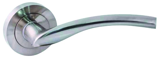 [MA4010] Jgo. manivelas LLUNA placa Ø 51 mm. niquel satinado