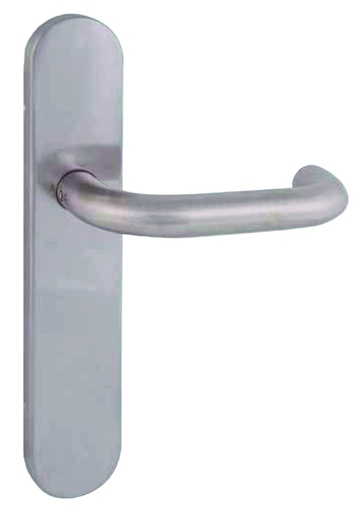 [MA5033] Jgo. manivelas  "U" placa larga ovalada inox