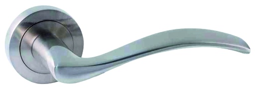 [MA4152] Jgo. manivelas DELTA placa Ø 51 mm. niquel satinado