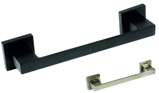 [MN4338] Manillon CUBO rosetas cuadradas niquel satinado