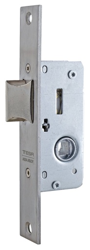 [PI2215E30AI] Picaporte embutir 80x43 mm.ancho 15 mm. aguja 30 mm. golpe solo acc.cuadradillo fte.recto a.inox.